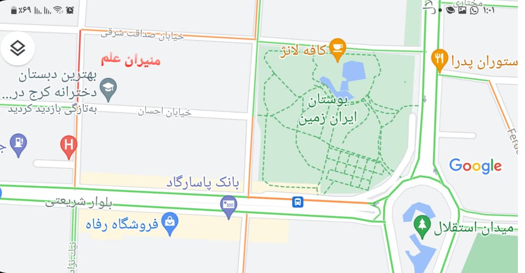 مکان دبستان غیردولتی دخترانه منیران علم کرج